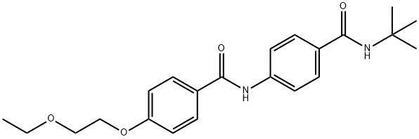 N-{4-[(tert-butylamino)carbonyl]phenyl}-4-(2-ethoxyethoxy)benzamide Struktur