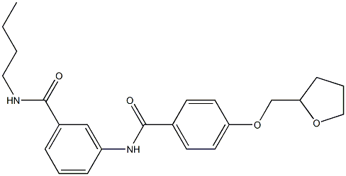 N-butyl-3-{[4-(tetrahydro-2-furanylmethoxy)benzoyl]amino}benzamide Struktur