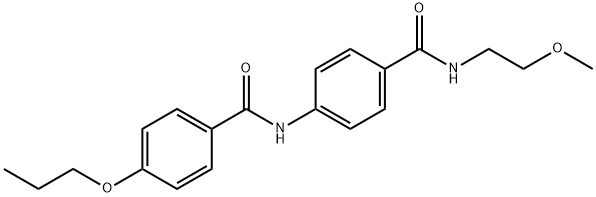 N-(4-{[(2-methoxyethyl)amino]carbonyl}phenyl)-4-propoxybenzamide Struktur