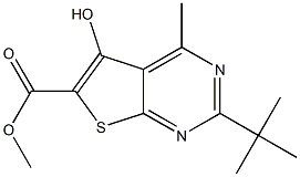 METHYL 2-TERT-BUTYL-5-HYDROXY-4-METHYLTHIENO[2,3-D]PYRIMIDINE-6-CARBOXYLATE Struktur