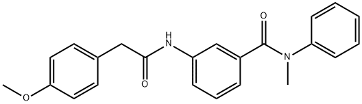 3-{[2-(4-methoxyphenyl)acetyl]amino}-N-methyl-N-phenylbenzamide Struktur