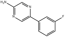 2-Amino-5-(3-fluorophenyl)pyrazine Struktur