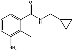 3-amino-N-(cyclopropylmethyl)-2-methylbenzamide Struktur