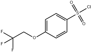 4-(2,2,2-trifluoroethoxy)benzene-1-sulfonyl chloride Struktur