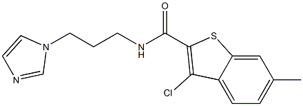 3-chloro-N-[3-(1H-imidazol-1-yl)propyl]-6-methyl-1-benzothiophene-2-carboxamide Struktur