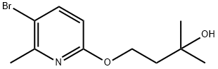 4-[(5-bromo-6-methyl-2-pyridinyl)oxy]-2-methyl-2-Butanol Struktur