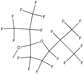 2,3,3,4,4-pentafluoro-2,5-bis(1,1,1,2,3,3,3-heptafluoropropan-2-yl)-5-methoxytetrahydrofuran Struktur