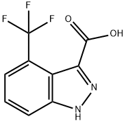 4-(trifluoromethyl)-1H-indazole-3-carboxylic acid Struktur