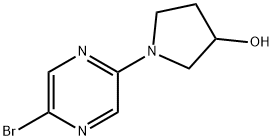 2-Bromo-5-(3-hydroxypyrrolidin-1-yl)pyrazine Struktur