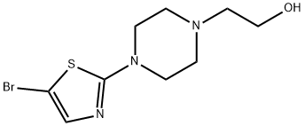 5-Bromo-2-[N-(2-hydroxyethyl)piperazin-1-yl]thiazole Struktur