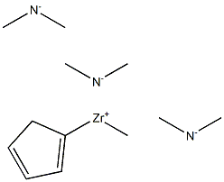 Methylcyclopentadienylzirconiumtris(dimethylamide) Struktur