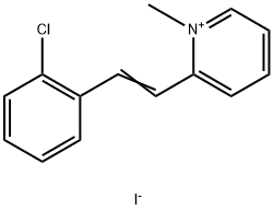 Pyridinium, 2-[2-(2-chlorophenyl)ethenyl]-1-methyl-, iodide Struktur