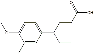 Benzenebutanoic acid, g-ethyl-4-Methoxy-3-
Methyl Struktur