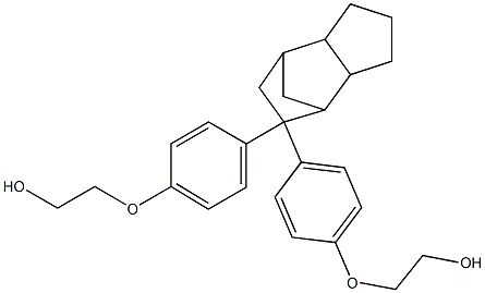 Ethanol,2,2'-[(octahydro-4,7-methano-5H-inden-5-ylidene)bis(4,1-phenyleneoxy)]bis- Struktur