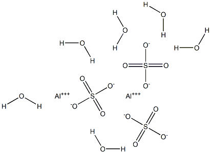 Aluminum sulfate hexahydrate Struktur