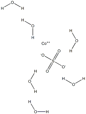 Cobalt(II) sulfate hexahydrate Struktur