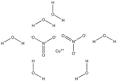 Copper(II) nitrate hexahydrate Struktur