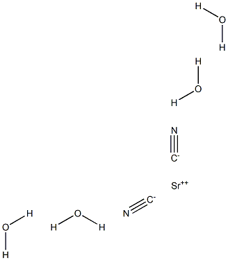 Strontium cyanide tetrahydrate Struktur