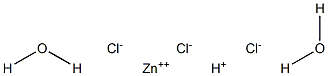 Zinc hydrogen chloride dihydrate Struktur