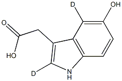 5-Hydroxyindole-3-Acetic Acid-D2 Struktur