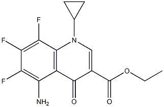 Ethyl 1-cyclopropyl-5-amino-6,7,8-trifluoro-1,4-dihydro-4-oxo-3-quinolinecarboxylate Struktur