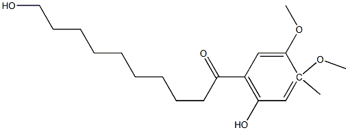 6- (10-hydroxy-decanoyl) -2,3-dimethoxy-5-m-cresol Struktur