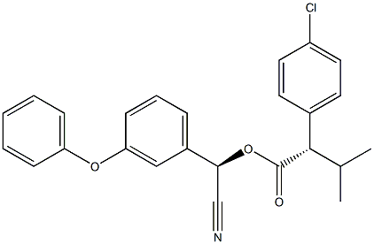 (R,S)-A-cyano-3-phenoxybenzyl (R,S)-2-(4-chlorophenyl)-3-methylbutyrate Struktur