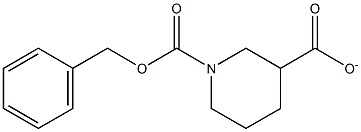 N-CBZ- piperidine-3-carboxylate Struktur