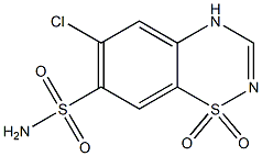 6-Chloro-7-sulfamyl-1,2,4-benzothiadiazine-1,1-dioxide Struktur