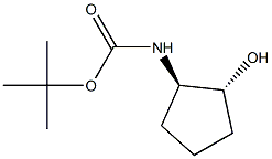 Trans-(2-Hydroxycyclopentyl)-carbamic acid tert-butyl ester Struktur