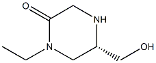 (S)-1-ETHYL-5-(HYDROXYMETHYL)PIPERAZIN-2-ONE Struktur