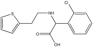 2-(2-CHLOROPHENYL)-2-(2-(THIOPHEN-2-YL)ETHYLAMINO)ACETICACID Struktur