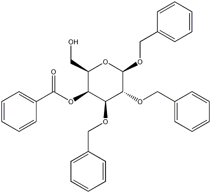 1,2,3-Tri-O-benzyl-4-O-benzoyl-b-D-galactopyranoside Struktur