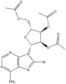 2',3',5'-Tri-O-acetyl-8-bromo-D-adenosine Struktur