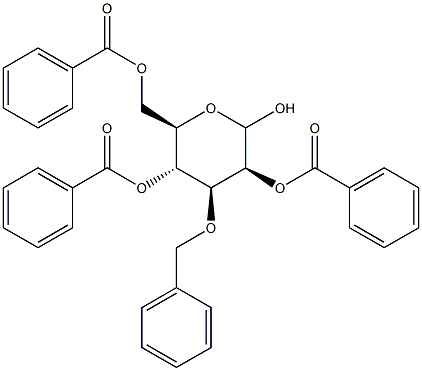 2,4,6-Tri-O-benzoyl-3-O-benzyl-D-mannopyranose Struktur