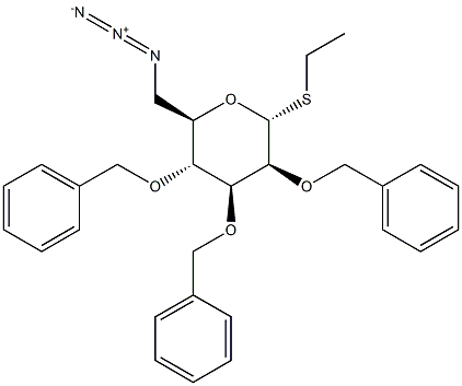 Ethyl6-azido-2,3,4-tri-O-benzyl-6-deoxy-a-D-thiomannopyranoside Struktur