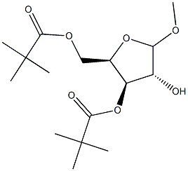 Methyl3,5-di-O-pivaloyl-D-xylofuranoside Struktur