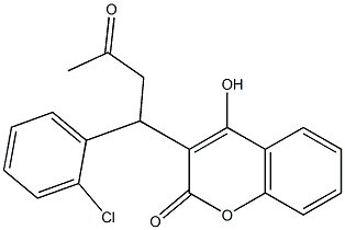 3-[-(Chlorophenyl)- -Acetylethyl]-4-Hydroxycoumarin Struktur