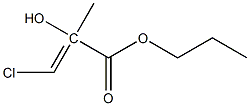 3-chloro-2-hydroxy methyl acrylic acid propyl ester Struktur