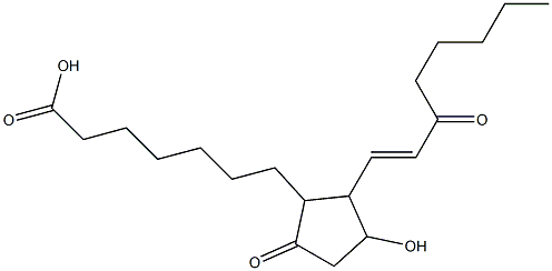 7-[3-hydroxy-5-oxo-2-(3-oxooct-1-enyl)cyclopentyl]heptanoic acid Struktur