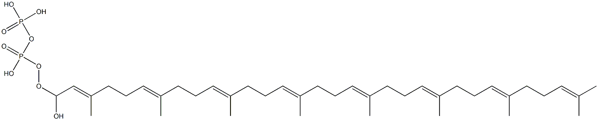 (hydroxy-(3,7,11,15,19,23,27,31-octamethyldotriaconta-2,6,10,14,18,22,26,30-octaenoxy)phosphoryl)oxyphosphonic acid Struktur