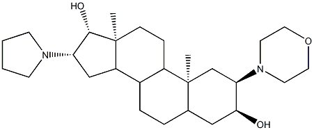 (2R,3S,10S,13S,16S,17R)-10,13-dimethyl-2-morpholino-16-(pyrrolidin-1-yl)-hexadecahydro-1H-cyclopenta[a]phenanthrene-3,17-diol Struktur