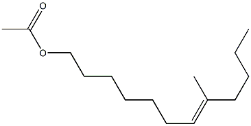 (7E)-8-Methyl-7-dodecenyl acetate Struktur