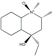 1,2-Dimethyl-4alpha-ethyl-4beta-hydroxy-trans-decahydroquinoline-N-oxi de Struktur