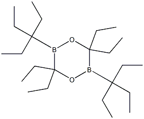 1,4-Dibora-2,5-dioxacyclohexane, 3,3,6,6-tetraethyl-1,4-bis(1,1-diethy lpropyl)- Struktur