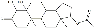 Acetic acid, 4,5-dihydroxy-10,13-dimethyl-3-oxohexadecahydrocyclopenta [a]phenanthren-17-yl ester Struktur