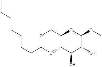 beta-D-Glucopyranoside, 4,6-O-octylidene-methyl- Struktur