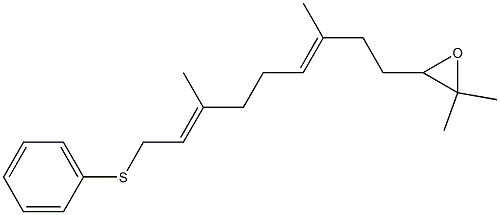 Oxirane, 2,2-dimethyl-3-[3,7-dimethyl-9-(phenylthio)-3,7-nonadienyl] Struktur