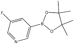 3-Fluoro-5-(4,4,5,5-tertramethyl-1,3,2-dioxaborolan-2yl)pyridine Struktur