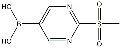 2-(Methylsulphonyl)pyrimidine-5-boronic acid Struktur